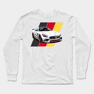 Mercedes amg with germany flag victor art Long Sleeve T-Shirt